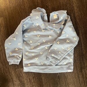 Light blue floral sweatshirt 4T